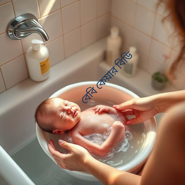 নবজাতককে গোসল করানো